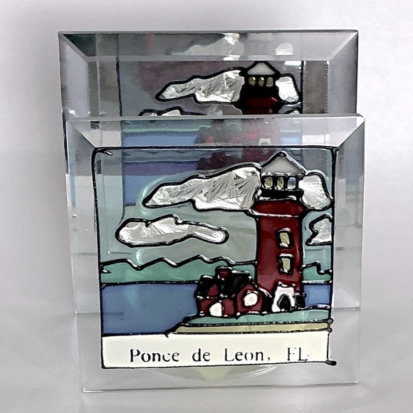 Lighthouses Vintage Assorted Candle Holders Stained Art Glass Nautical Decor 3 - Picture 10 of 15